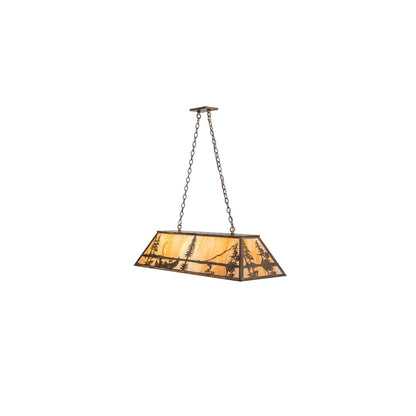 6 Light 48" Wide Billiard Linear Pendant