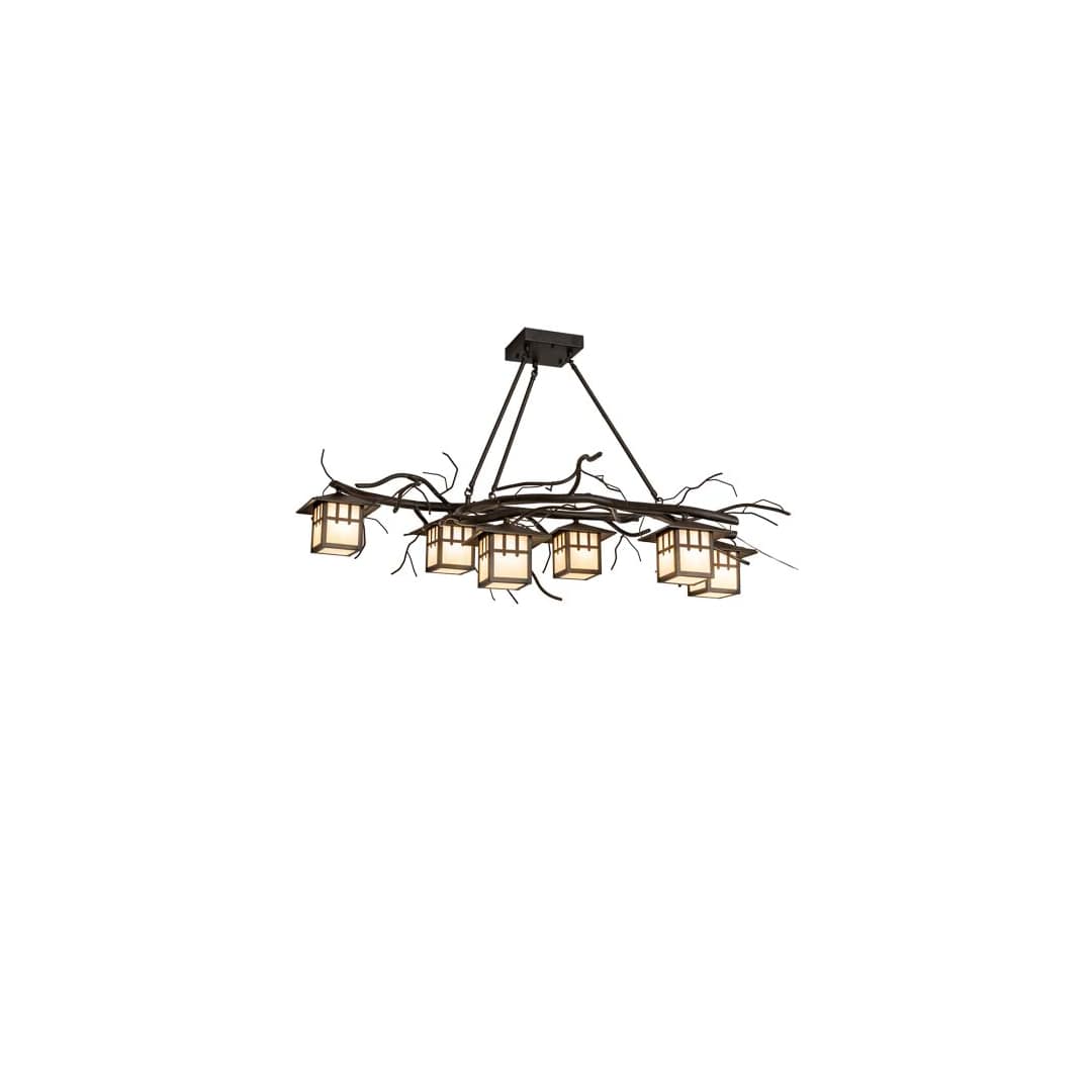 Long Winter Solstice 6 Light 36" Wide Linear Chandelier