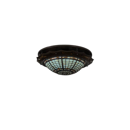 Fleur-de-Lite 4 Light 32" Wide Semi-Flush Bowl Ceiling Fixture