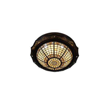Fleur-de-Lite 4 Light 32" Wide Semi-Flush Bowl Ceiling Fixture