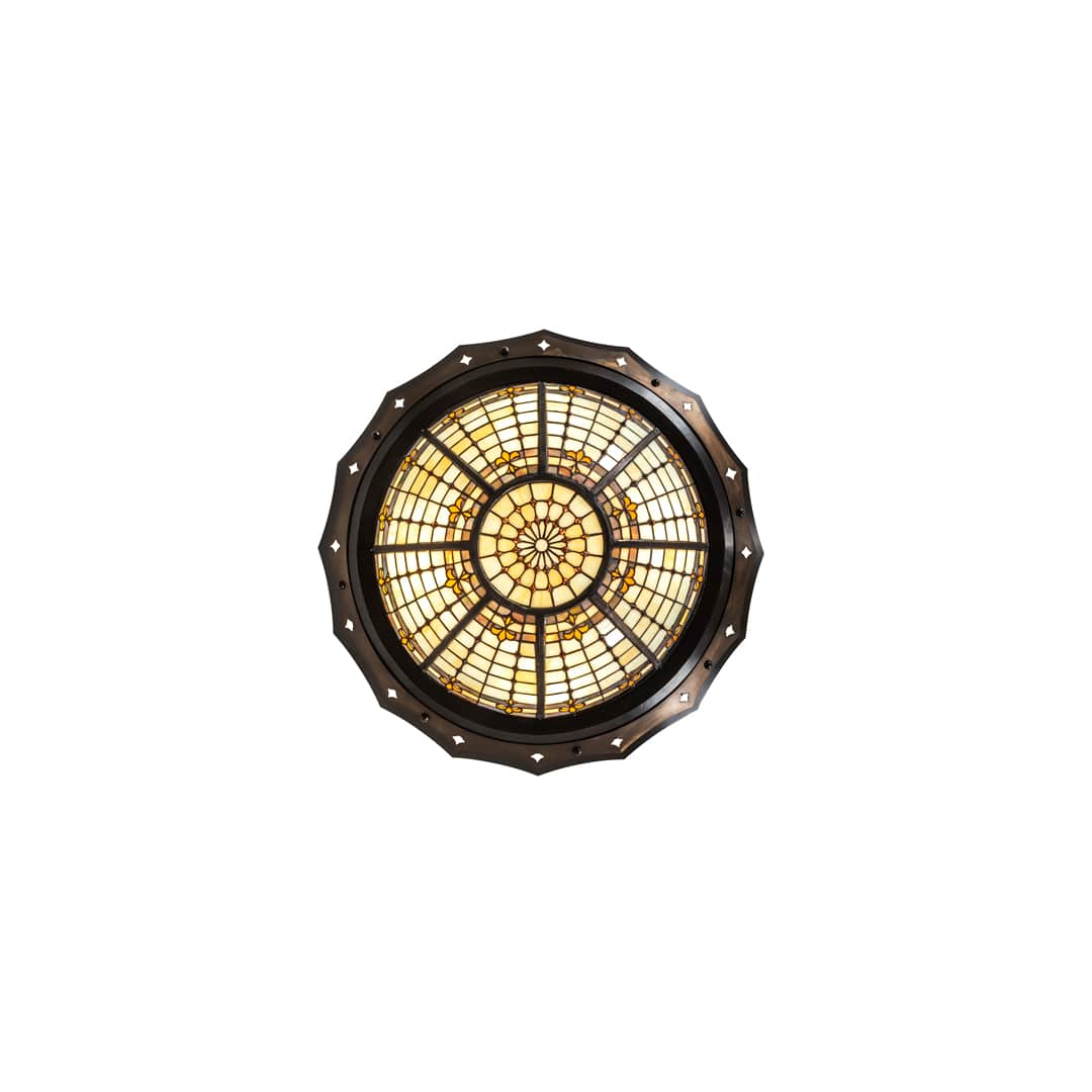 Fleur-de-Lite 4 Light 32" Wide Semi-Flush Bowl Ceiling Fixture