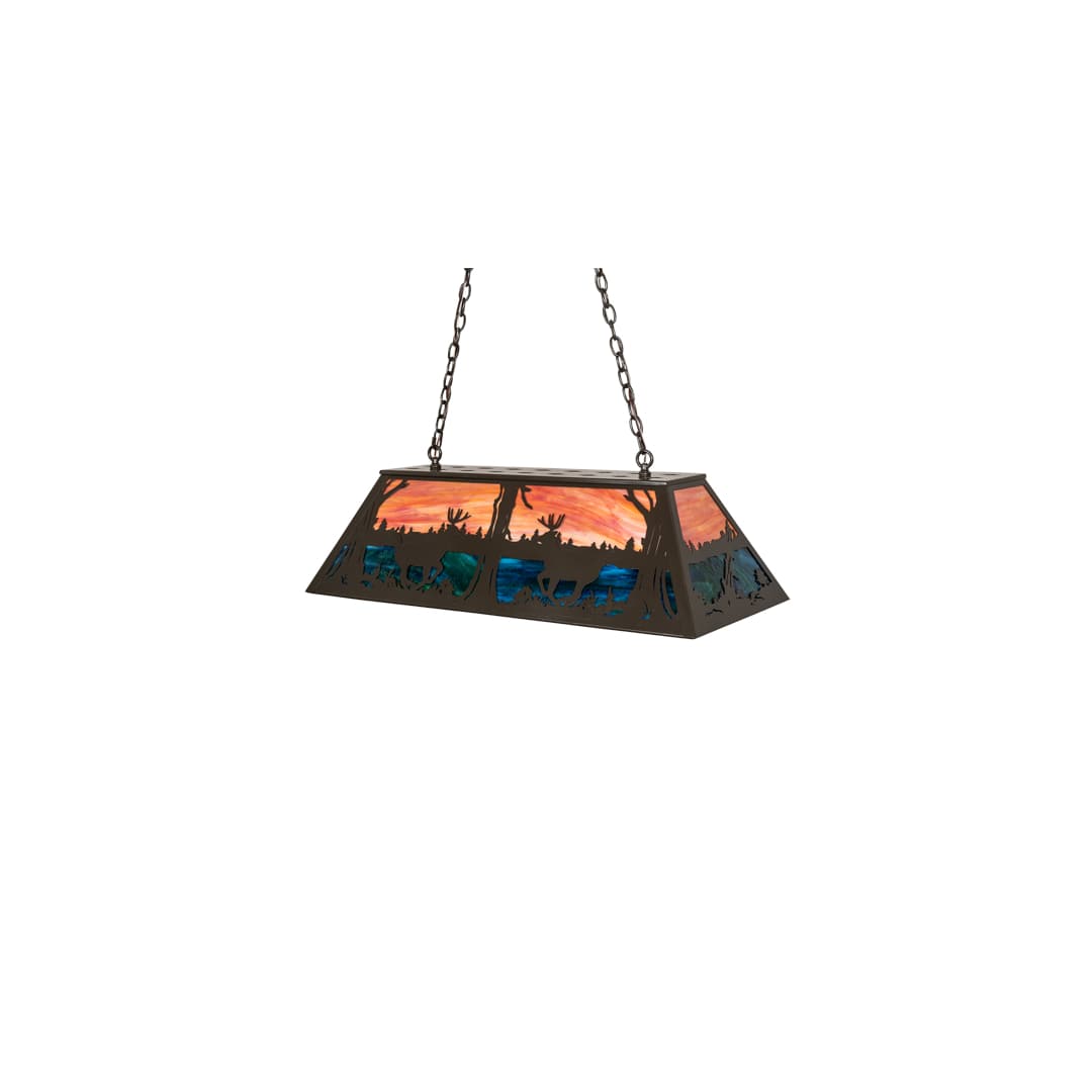 6 Light 40" Wide Billiard Linear Pendant