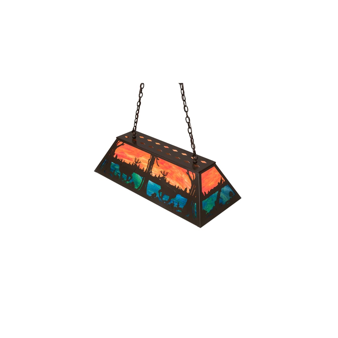 6 Light 40" Wide Billiard Linear Pendant