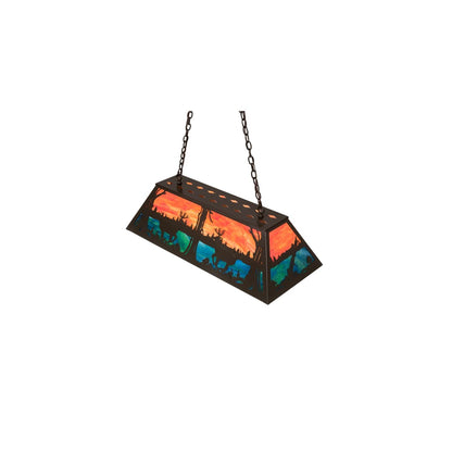 6 Light 40" Wide Billiard Linear Pendant