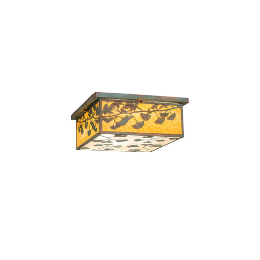 Hyde Park Ginkgo 6 Light 28" Wide Flush Mount Square Ceiling Fixture