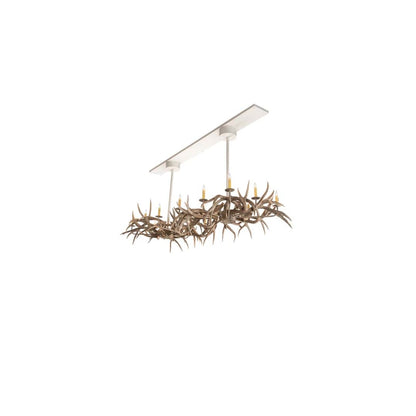 Long Antlers 12 Light 30" Wide Antler Linear Chandelier