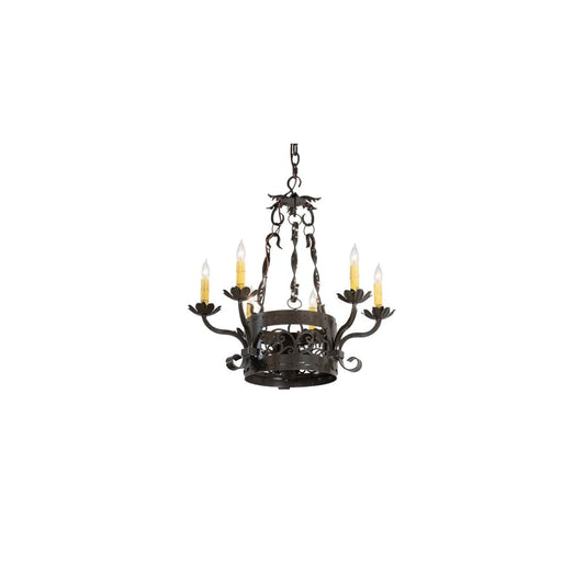 Dragone 6 Light 24" Wide Taper Candle Style Chandelier