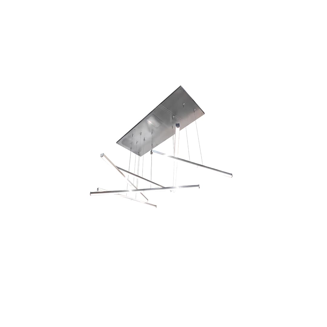 6 Light 93" Wide Abstract Multi Light Pendant