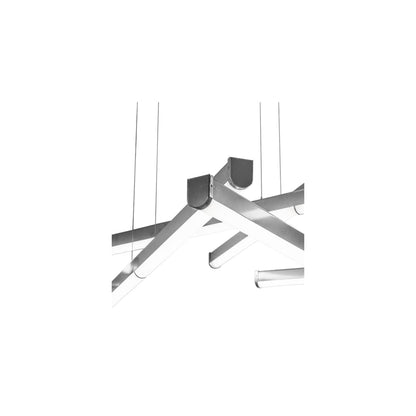6 Light 93" Wide Abstract Multi Light Pendant