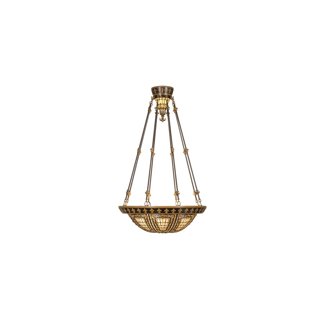 Fleur-de-lis 4 Light 28" Wide Pendant