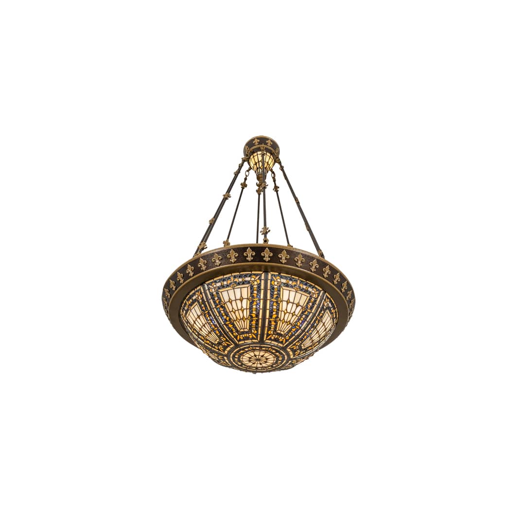 Fleur-de-lis 4 Light 28" Wide Pendant