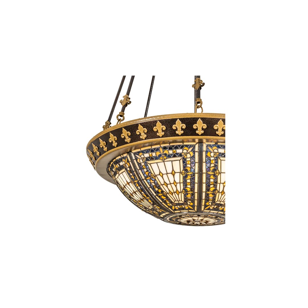 Fleur-de-lis 4 Light 28" Wide Pendant