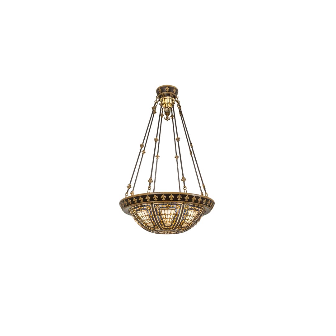 Fleur-de-lis 4 Light 28" Wide Pendant