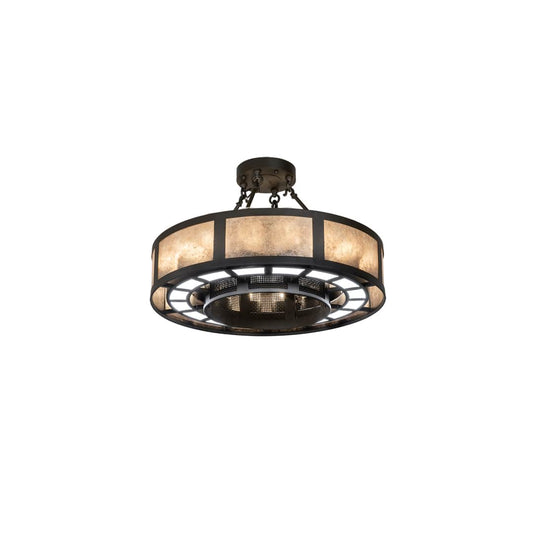 Smythe Craftsman 16 Light 30" Wide Semi-Flush Drum Ceiling Fixture