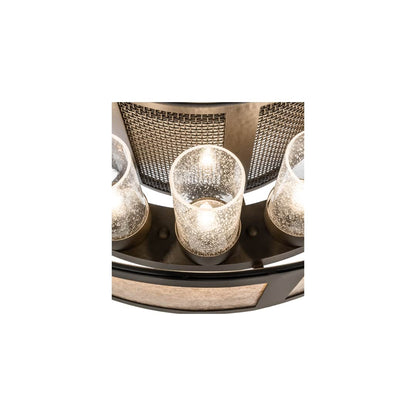 Smythe Craftsman 16 Light 30" Wide Semi-Flush Drum Ceiling Fixture