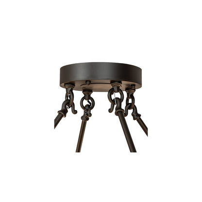 Smythe Craftsman 16 Light 30" Wide Semi-Flush Drum Ceiling Fixture