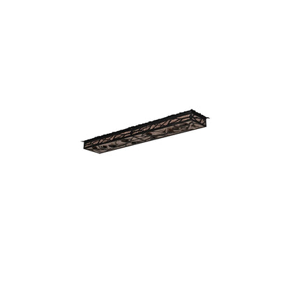 Whispering Pines 62" Wide LED Flush Mount Ceiling Fixture - Flat Black Finish