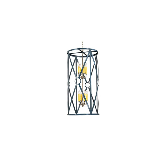 8 Light 18" Wide Taper Candle Pendant