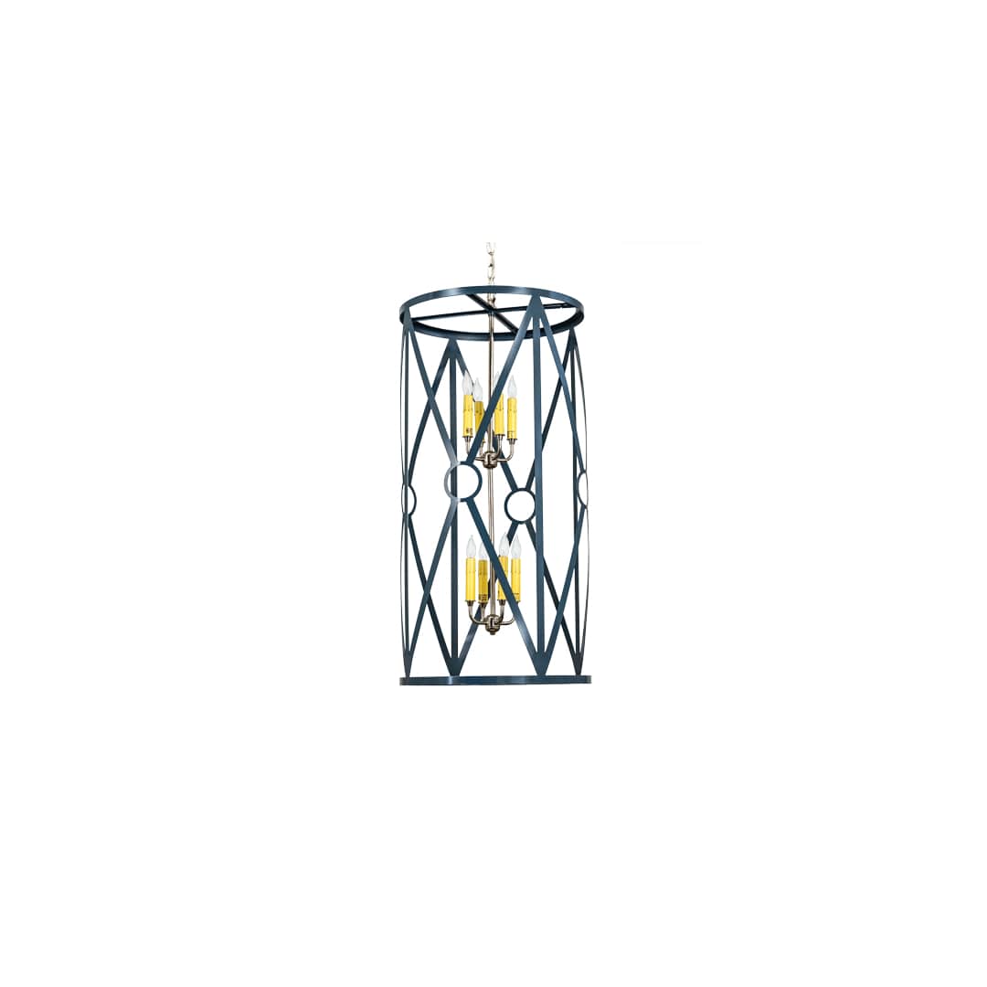 8 Light 18" Wide Taper Candle Pendant