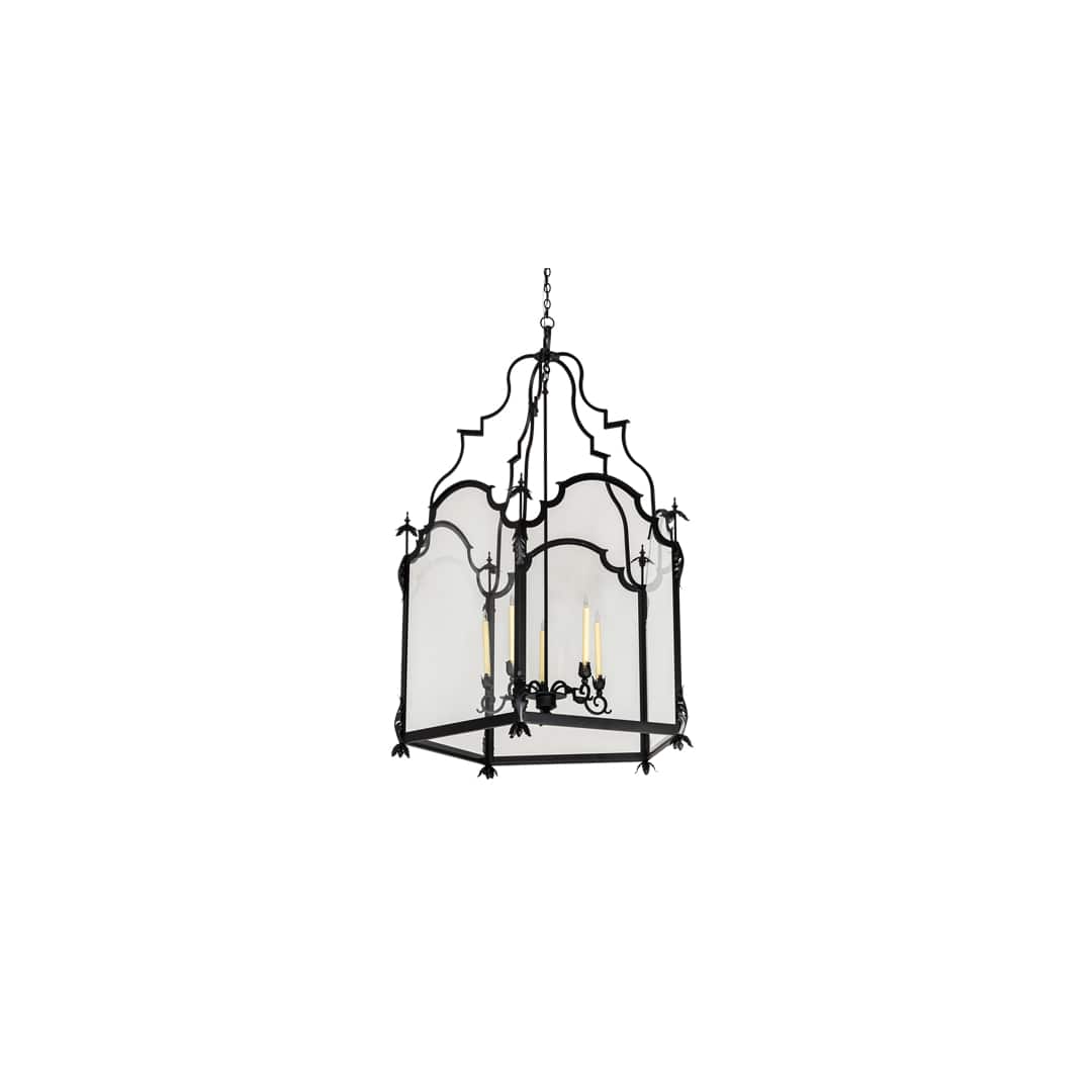 5 Light 46" Wide Taper Candle Pendant
