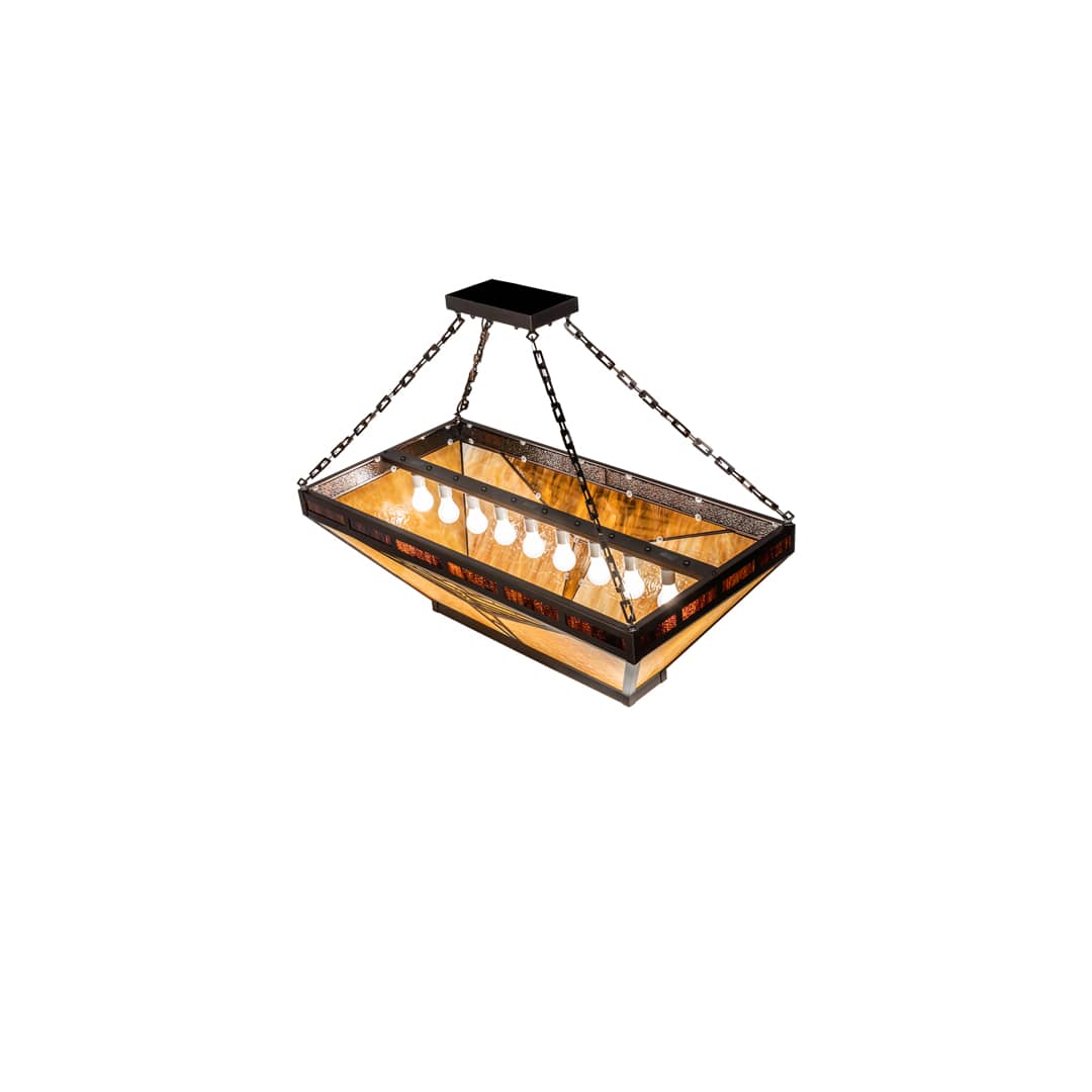 Nuevo Mission 9 Light 48" Wide Semi-Flush Linear Ceiling Fixture