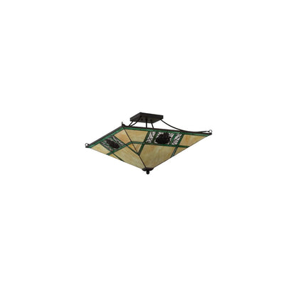 Pinecone Ridge 4 Light 37" Wide Semi-Flush Ceiling Fixture - Oil Rubbed Bronze Finish