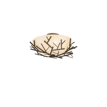 Branches 4 Light 23" Wide Semi-Flush Bowl Ceiling Fixture