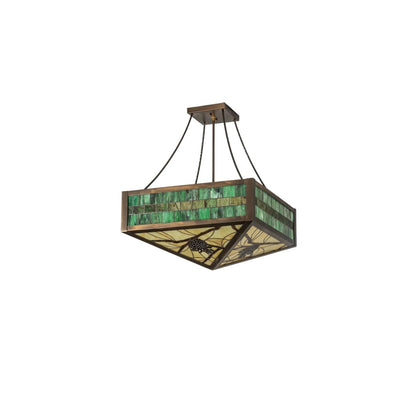 Pinecone 4 Light 33" Wide Semi-Flush Ceiling Fixture