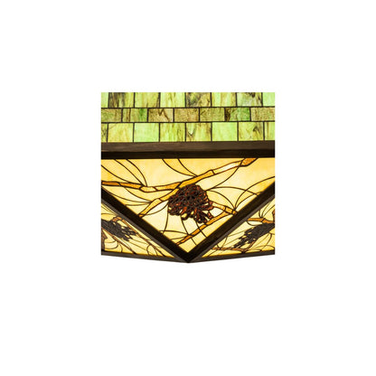 Pinecone 4 Light 33" Wide Semi-Flush Ceiling Fixture