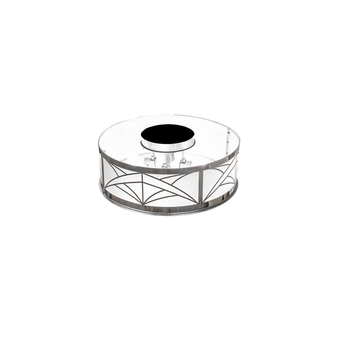 Revival Deco Cilindro 4 Light 22" Wide Semi-Flush Drum Ceiling Fixture
