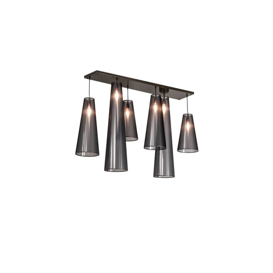 6 Light 13" Wide Multi Light Pendant