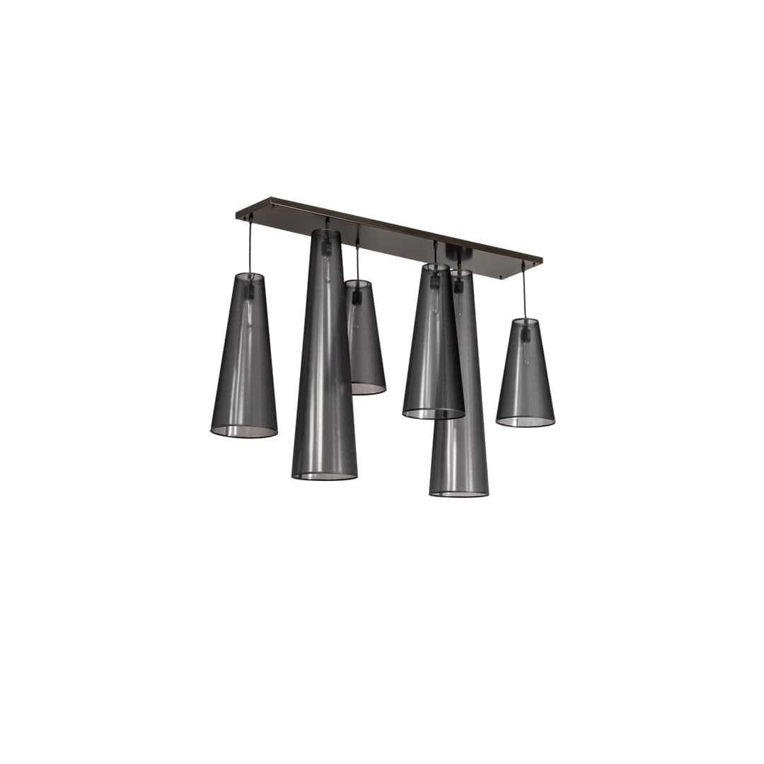 6 Light 13" Wide Multi Light Pendant