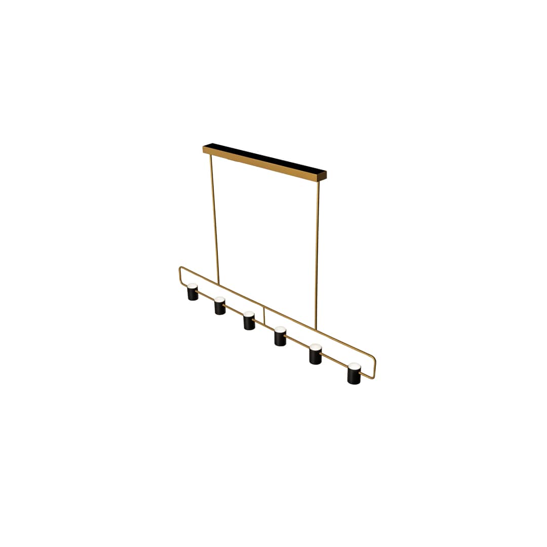 6 Light 72" Wide Linear Pendant