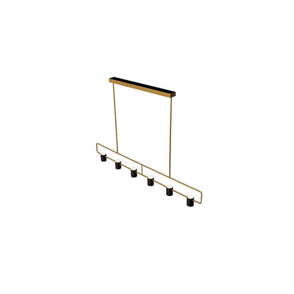 6 Light 72" Wide Linear Pendant