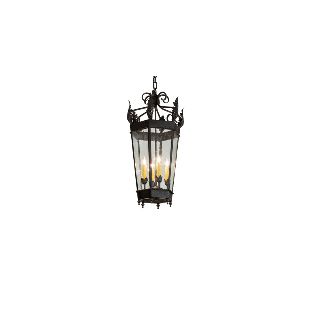 4 Light 14" Wide Taper Candle Pendant
