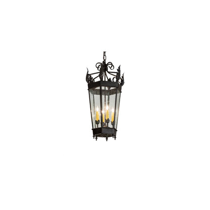 4 Light 14" Wide Taper Candle Pendant