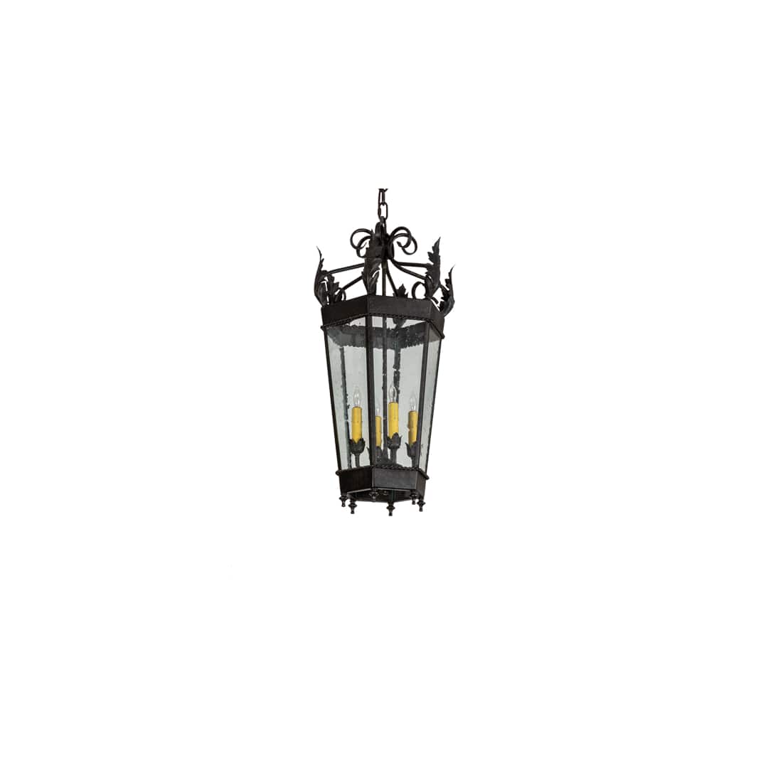 4 Light 14" Wide Taper Candle Pendant