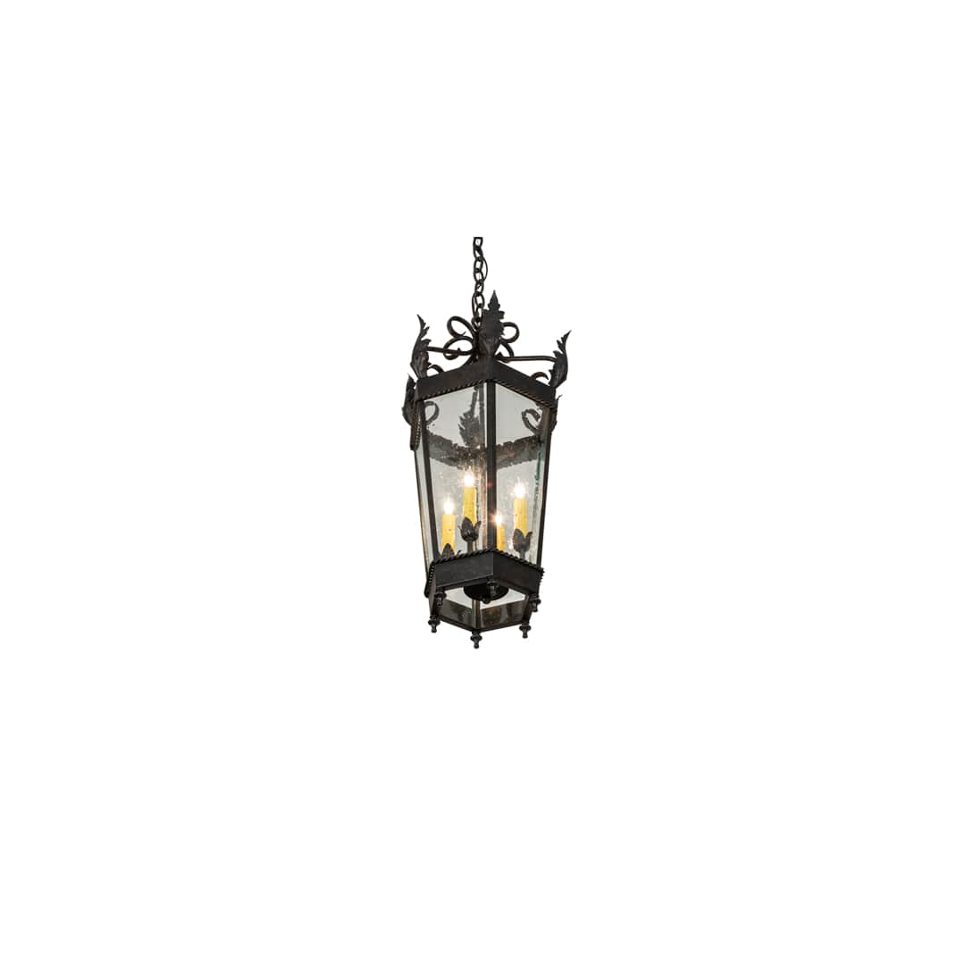 4 Light 14" Wide Taper Candle Pendant