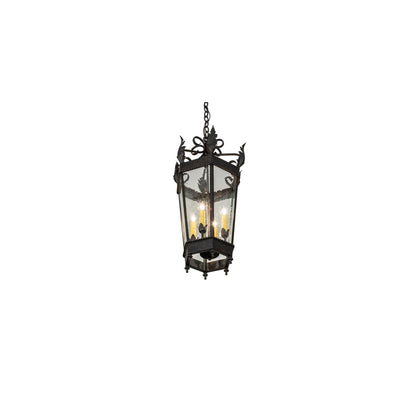 4 Light 14" Wide Taper Candle Pendant