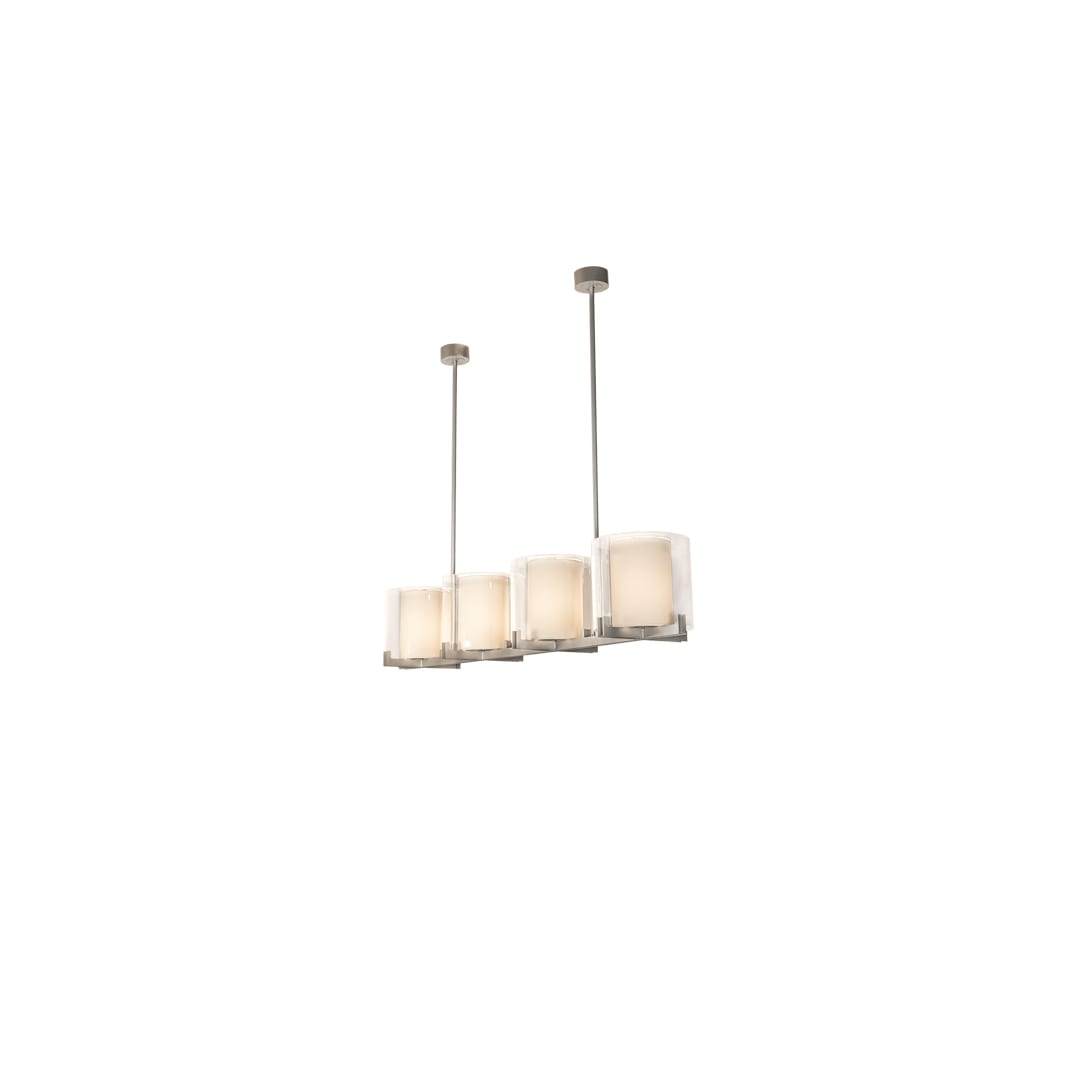 4 Light 98" Wide Pillar Candle Linear Pendant
