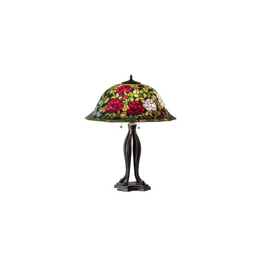 Tiffany Rosebush 3 Light 30" Tall Buffet Table Lamp
