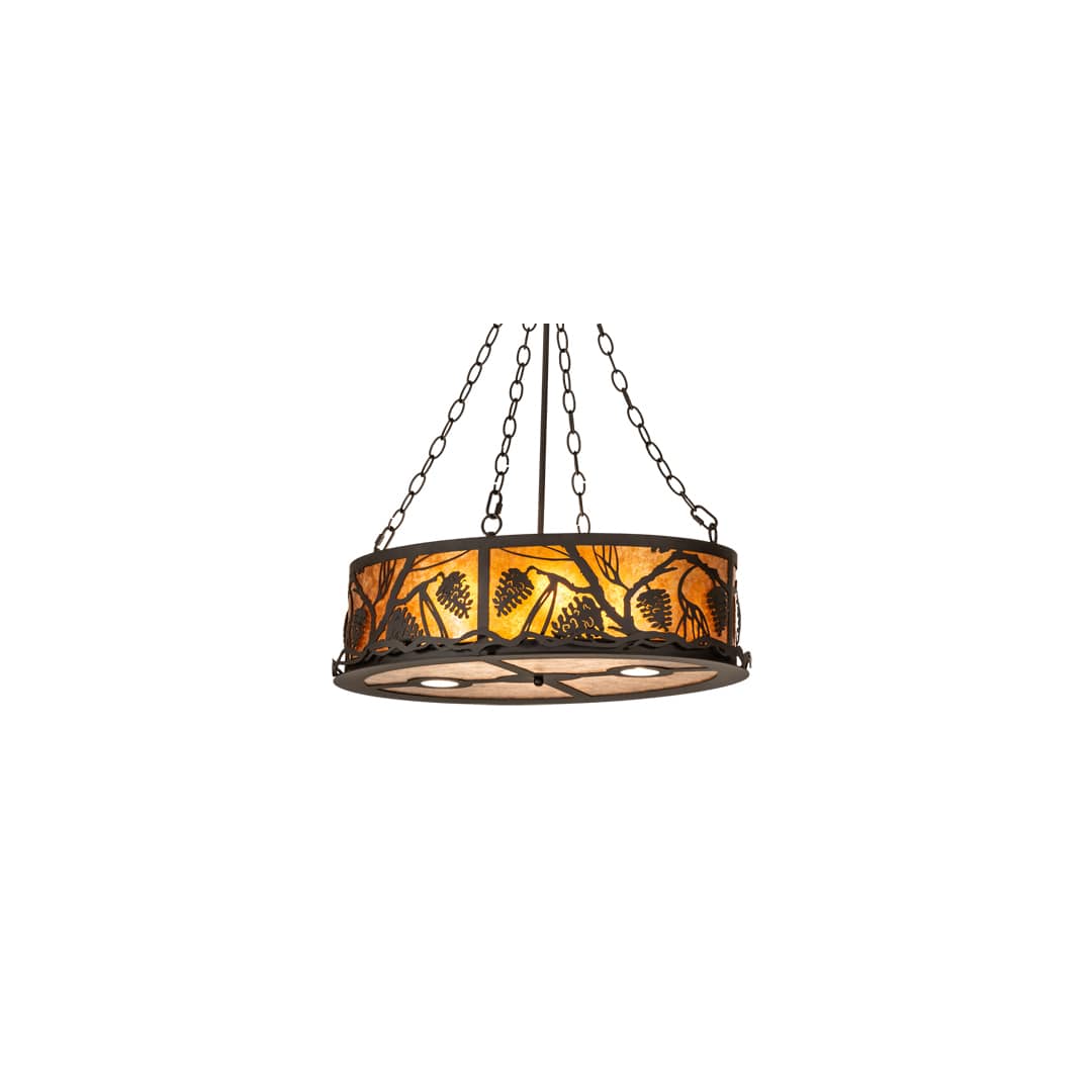 4 Light 18" Wide Abstract Pendant