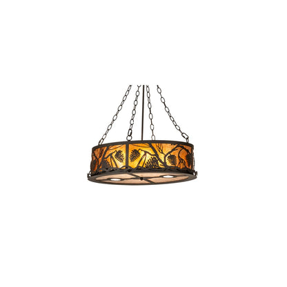 4 Light 18" Wide Abstract Pendant