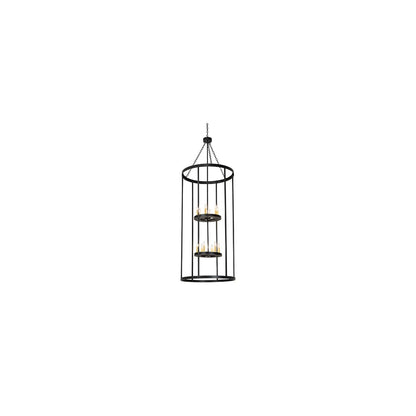 12 Light 36" Wide Taper Candle Pendant