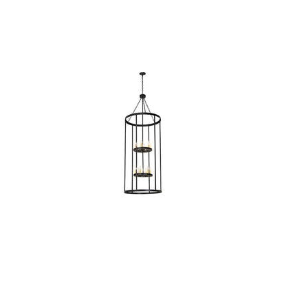 12 Light 36" Wide Taper Candle Pendant