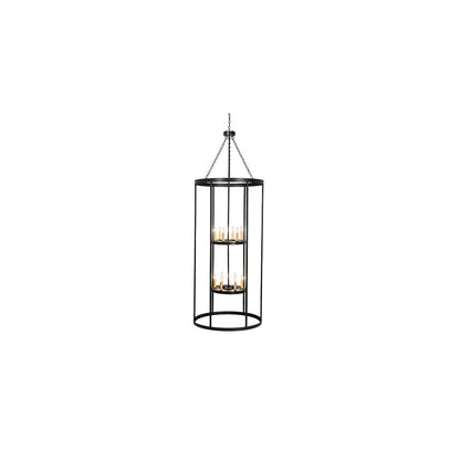 12 Light 36" Wide Taper Candle Pendant