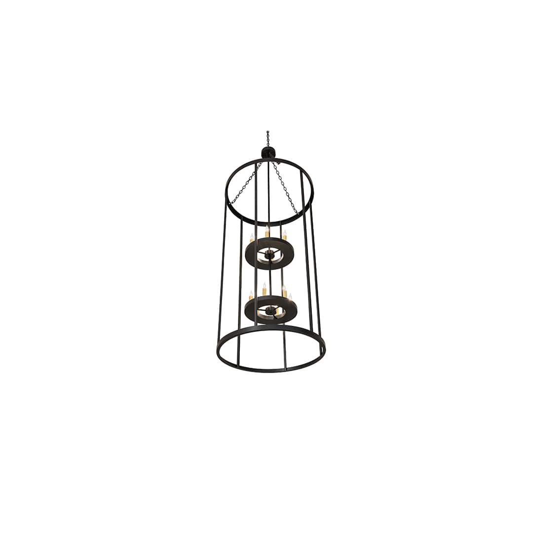12 Light 36" Wide Taper Candle Pendant