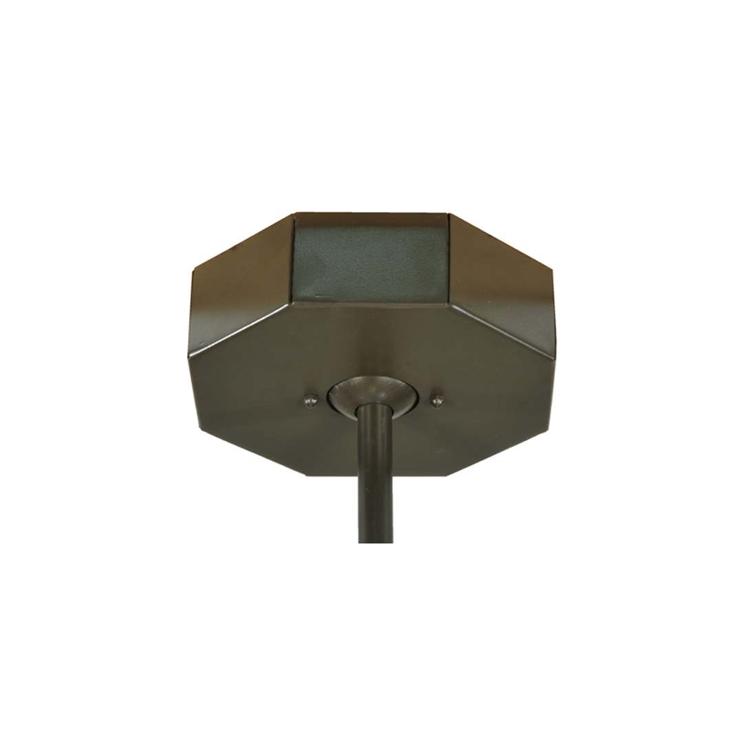 Eltham 4 Light 36" Wide Pendant with Amber Art Glass Shade - Timeless Bronze Finish