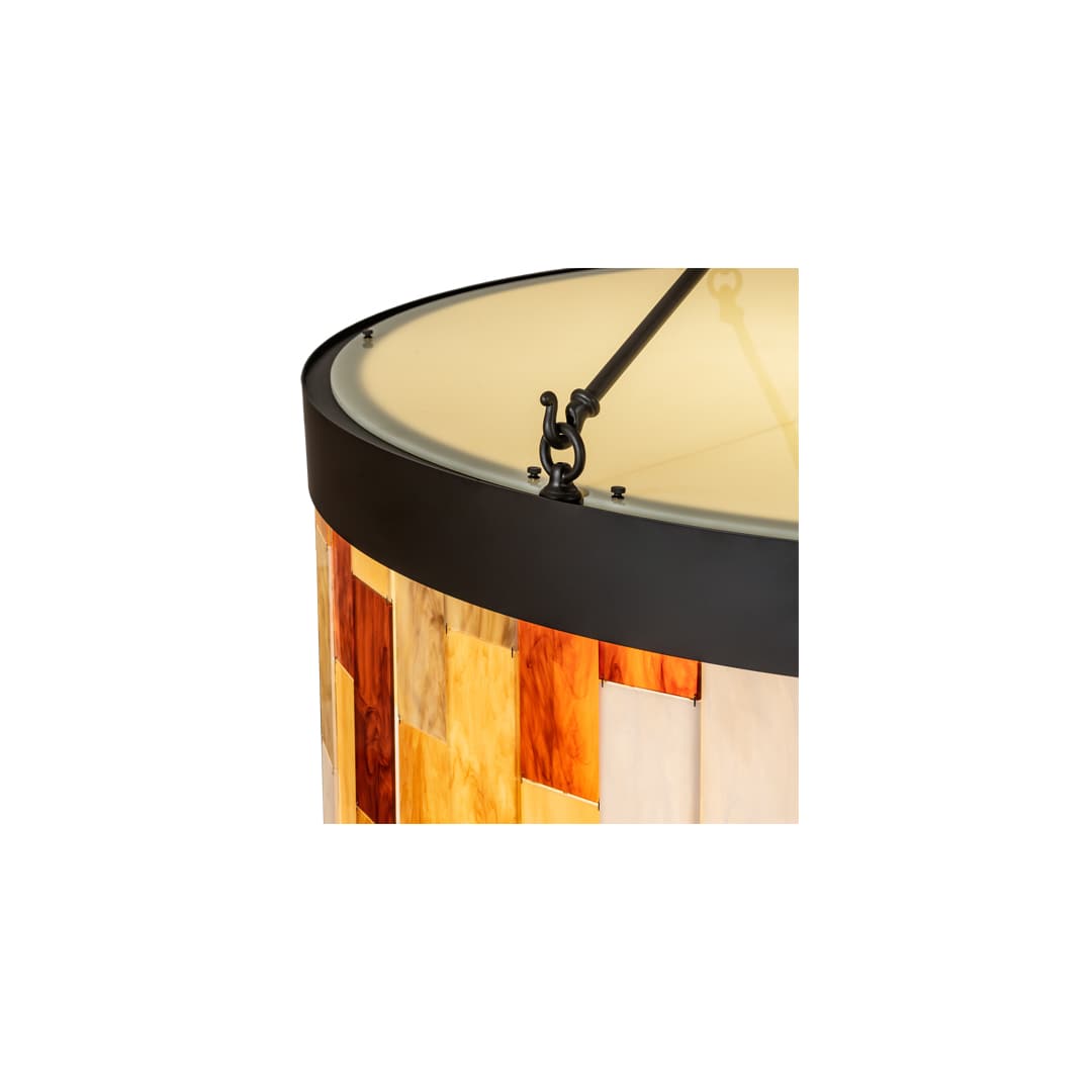 Cilindro Calico 6 Light 47" Wide Semi-Flush Drum Ceiling Fixture