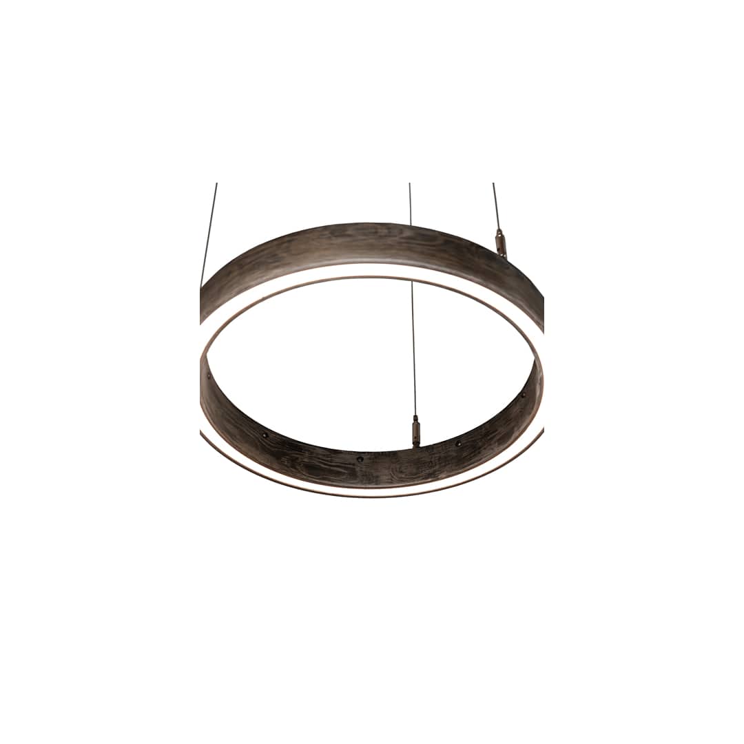 16" Wide Wood Pendant